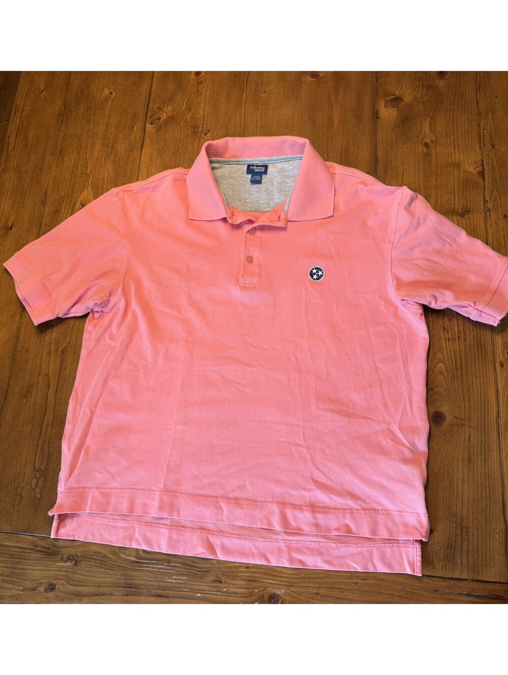 Palmetto Moon Mens M Orange Salmon Tennessee Tristar Cotton Polo Shirt